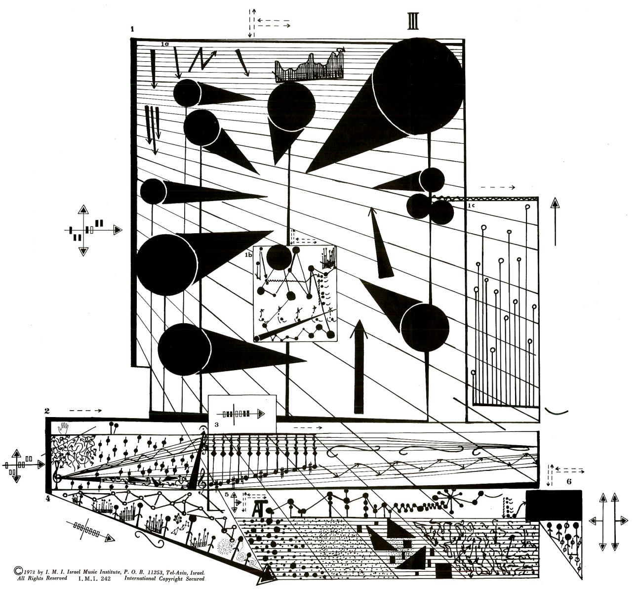 Koloth, graphic score by Leon Schidlowsky, Tel Aviv, 1973. Collection Mildonian E03242.